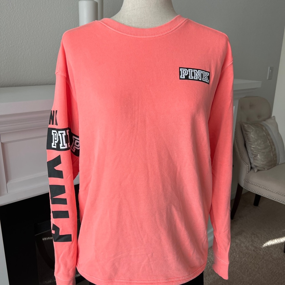 PINK Victoria's Secret Coral Crew Neck Sweater